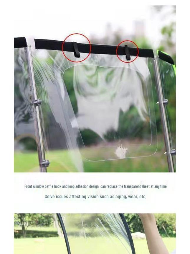 Солнцезащитный Дождевик Тент для Автомобиля с Утолщенным Лобовым Стеклом для Электровелосипедов и Трехколесных Велосипедов