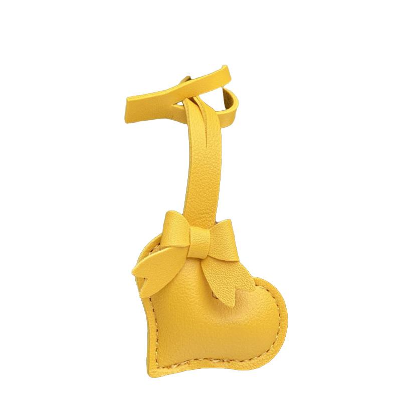 1 шт. Подарочный держатель для ключей из искусственной кожи в форме сердца, брелок для ключей, модные бирки для багажа, подвеска в виде банта на сумку для женщин, подвески с пряжкой