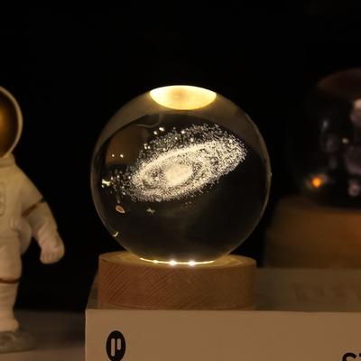 Поделки со светодиодной подставкой 3D хрустальный шар с лазерной гравировкой 6 см Вселенная подарки уникальный 3D хрустальный шар «Солнечная система» ночник