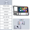 Kit multimédia pour voiture Android 16 IPS HD avec écran tactile, CarPlay sans fil, GPS, Navi, BT, WiFi, pour Honda Civic 8ème génération 2008-2011