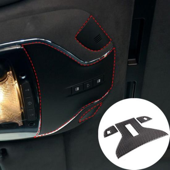 Carbon fiber Roof Reading Light Control Panel trim For Maserati Ghibil 2014-15