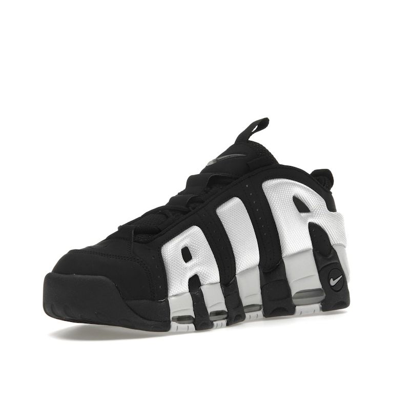 Nike Air More Uptempo Low Black Photon Dust Unisex Sneakers Metallic-Silver FZ3055-001