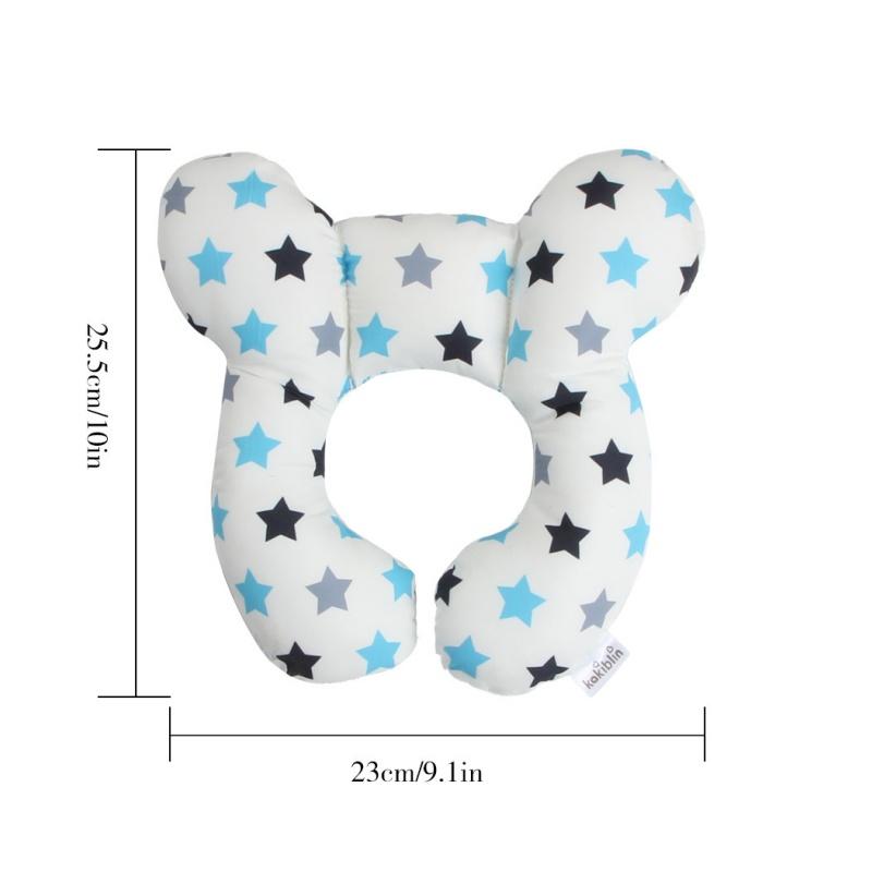 Новая детская подушка в форме буквы U с рисунком, мягкая хлопковая подушка для младенцев, подушка для путешествий в машине, многофункциональная подушка для коляски