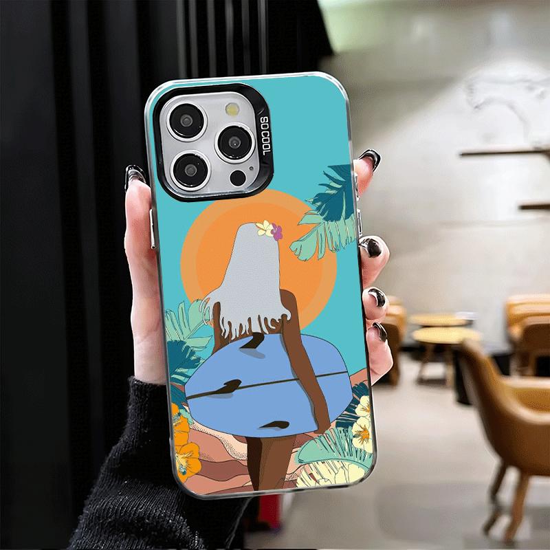 Чехол для телефона Surfboard Surfing Surf Summer Мягкий для iPhone 15 16 17 Pro Max 17Air 16E 14 Plus 13 12 Mini Ударопрочный Задняя Крышка She