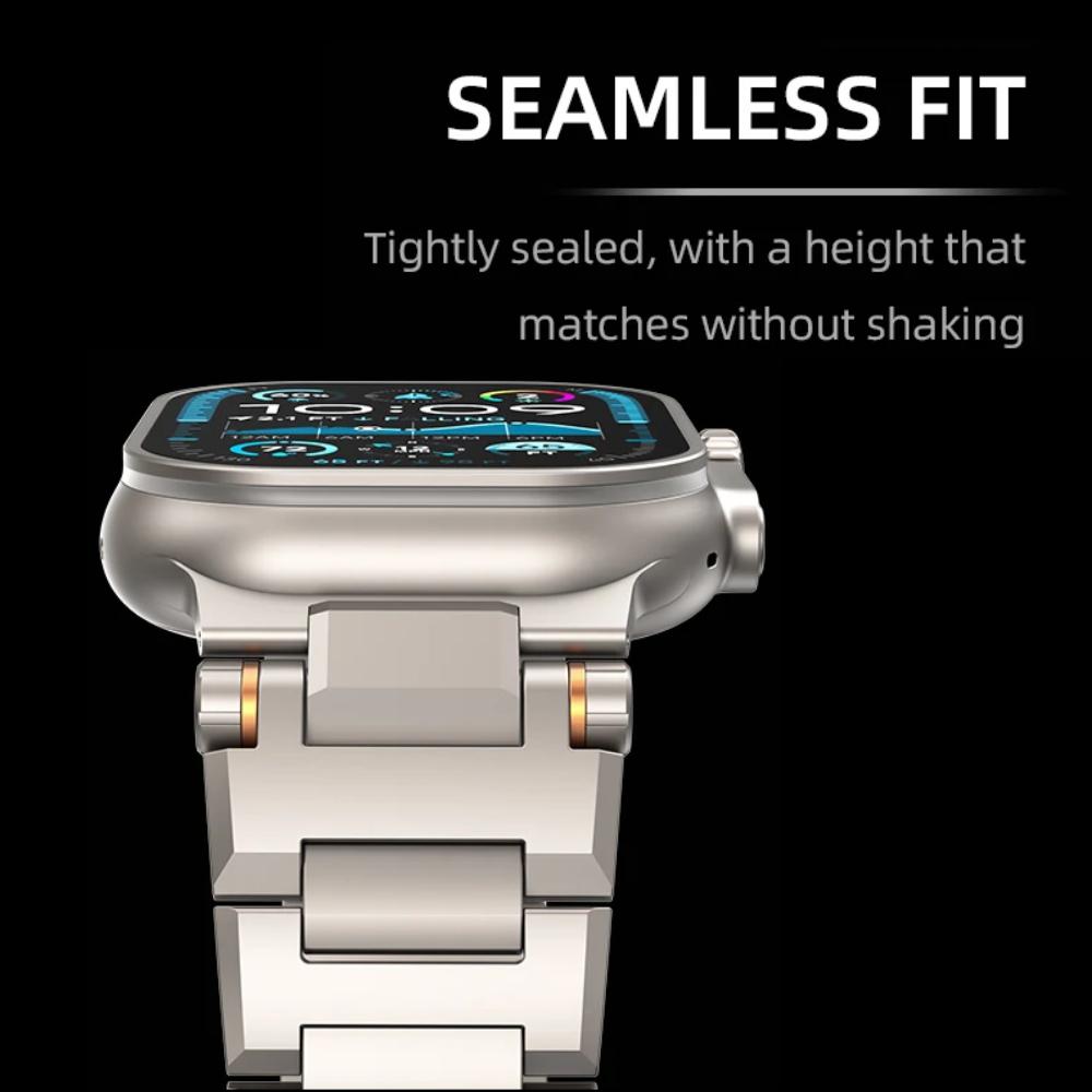 Ремешок из нержавеющей стали для Apple Watch Ultra 3/2/1 49 мм 46 мм 45 мм 44 мм 42 мм Металлический магнитный ремешок IWatch Series 11 10 9 8 7 6 SE 5