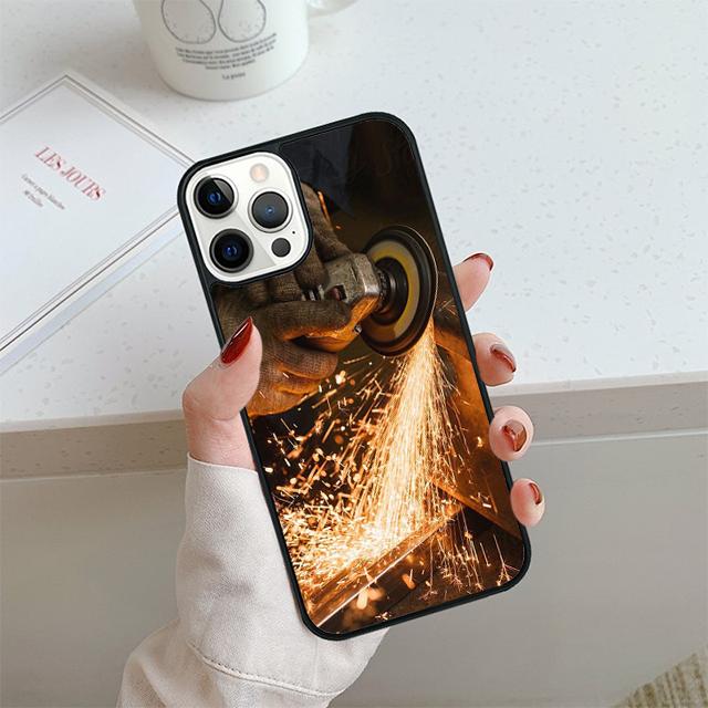 Welder Welding Hot Metal Worker Phone Case For iPhone 17 Air 13 12 14 15 16 Cover For Apple Pro Max 6S Plus