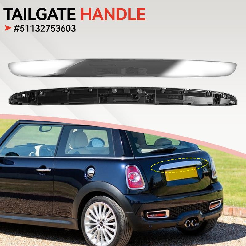 Car Chrome Tailgate Hatch Trunk Handle Grip Auto Replacement Fits For-BMW Mini Cooper R55 R56 R57 R58 R59 2007-2014 51132753603
