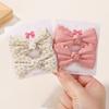 2Pcs/Set Flower Print Hair Clips  Kids Bows for Baby Girls Handmade Plaid Cute Bowknot Hairpin Barrettes Cotton Hair Accessories
