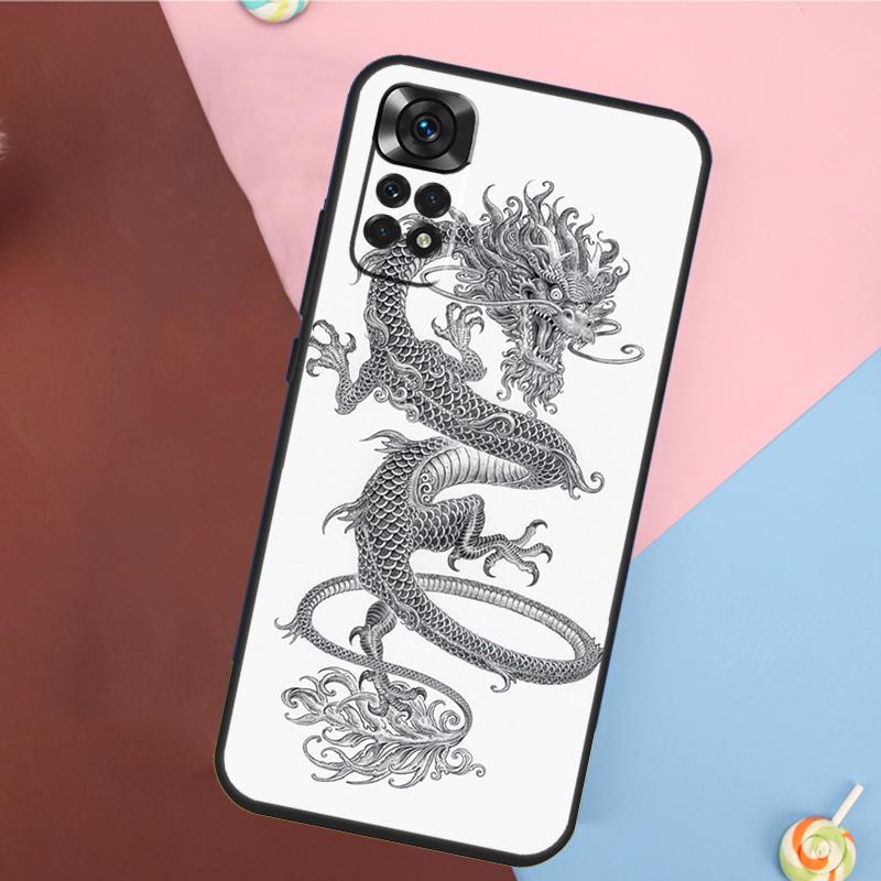 Чехол с китайским драконом для Xiaomi Redmi Note 13 Pro 14 12 11 9 10 9S 10S 11S 12S Redmi 14C 10C 12C 13C