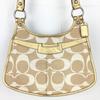 Shoulder Bag Beige Signature Gold Trim Strap(USED)