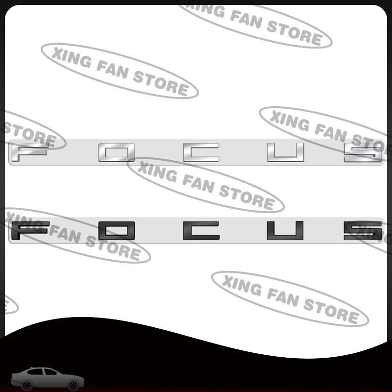 FETG4 Auto Styling For Ford Focus Lettering Emblem Chrome silver Glossy black Red Car Rear Trunk Badge Decal Body Sticker Accessories