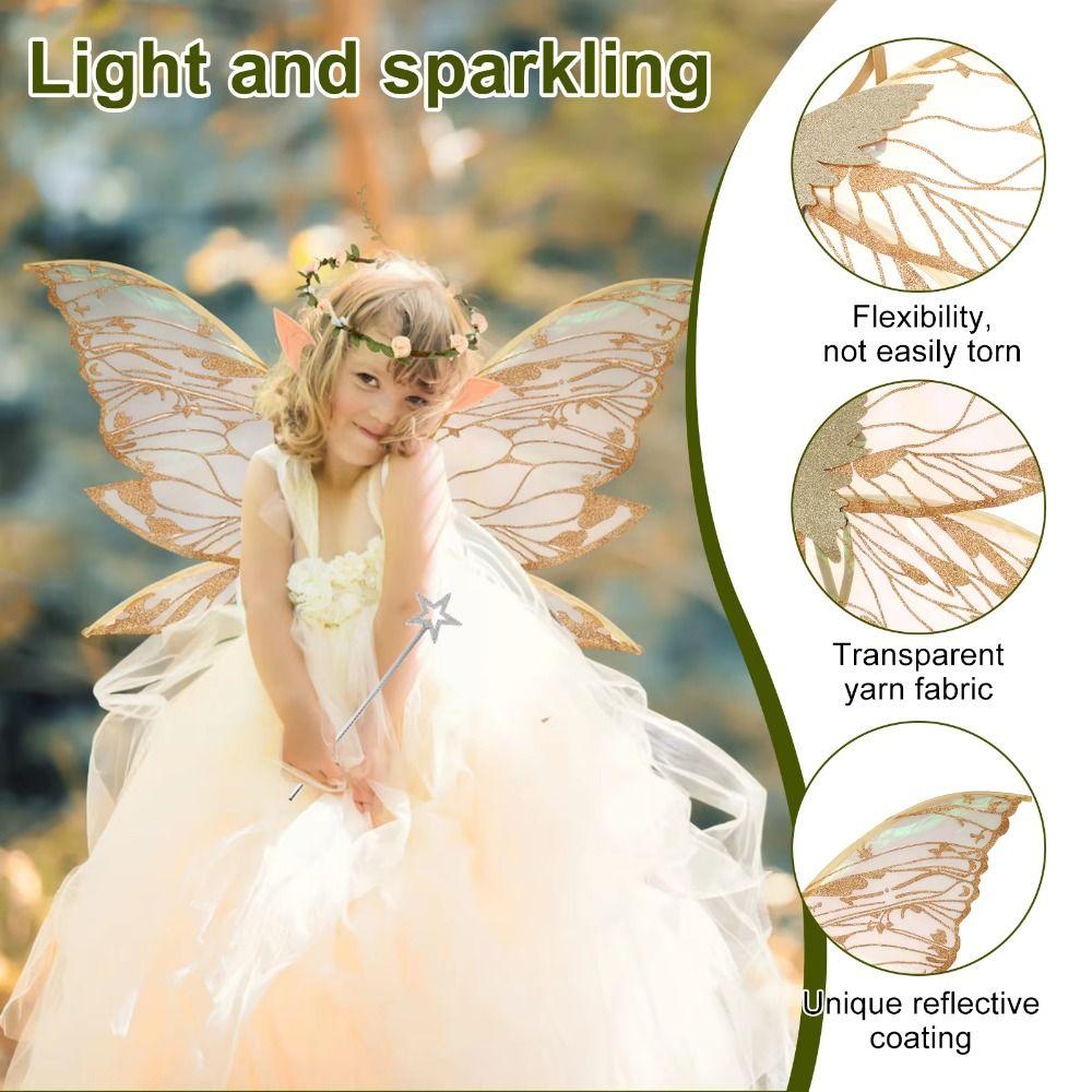 Fluttering Wings Fairy Costume Wing Set Lightweight Dress Up Wings Set  Cosplay Costumes