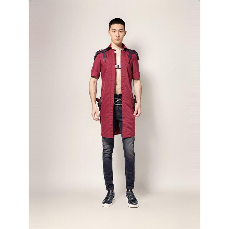 Dmc 5 Devil May Cry Dante Cosplay Jacket Costume Set For Men Halloween Carnival Roleplay Outfit With Gloves Adult Game Coat