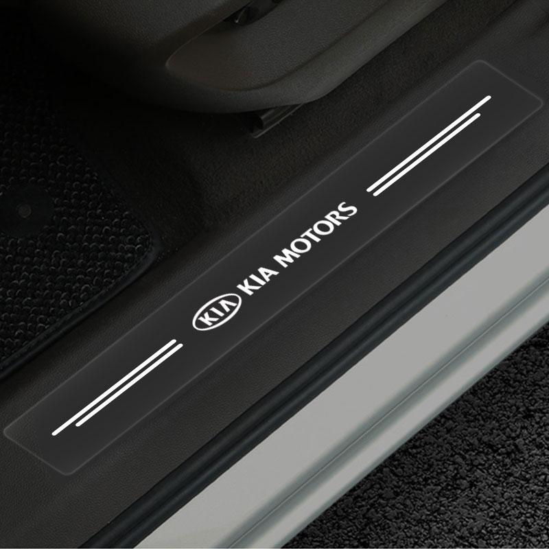 4 шт. Защита порогов автомобиля Прозрачный декоративный значок 3D наклейка Для KIA Cerato Sportage R K2 K3 K5 K6 K7 K8 RIO 3 4 sorento picanto