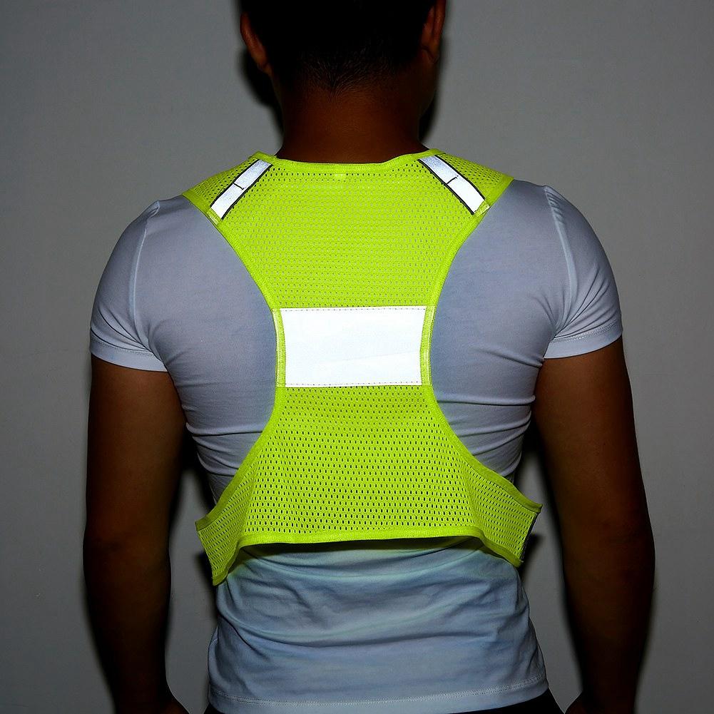 Adjustable High Visibility Reflective Safety Vest Night Running Cycling Security Clothing L