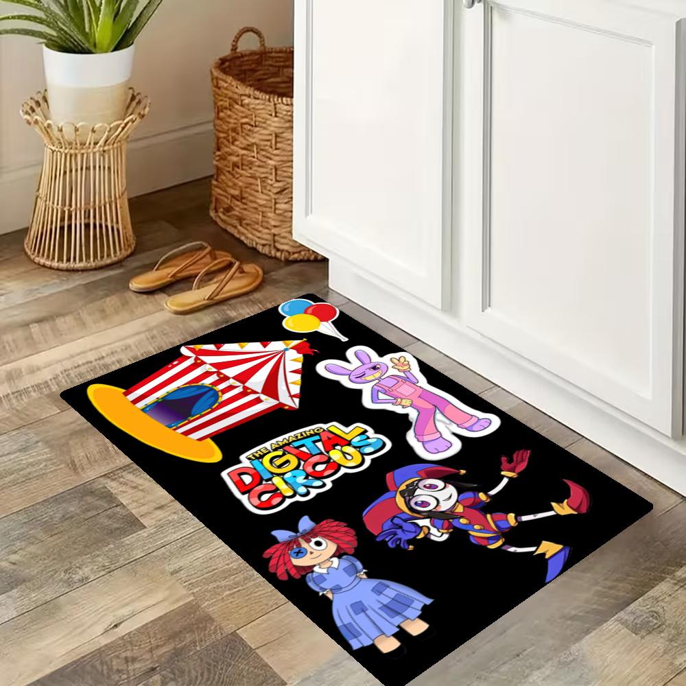 Digital Circus Nonslip Kitchen Mat Floor Carpet Rug For Indoors Outdoors Home Decor Room Supplies Spring Decor