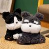 Wholesale 20cm Lovely Dog Plush Toy Stuffed Animal Black Grey Sitting Puppy Plushies Very Soft Cuddly Doll Girl Birthday Gifts