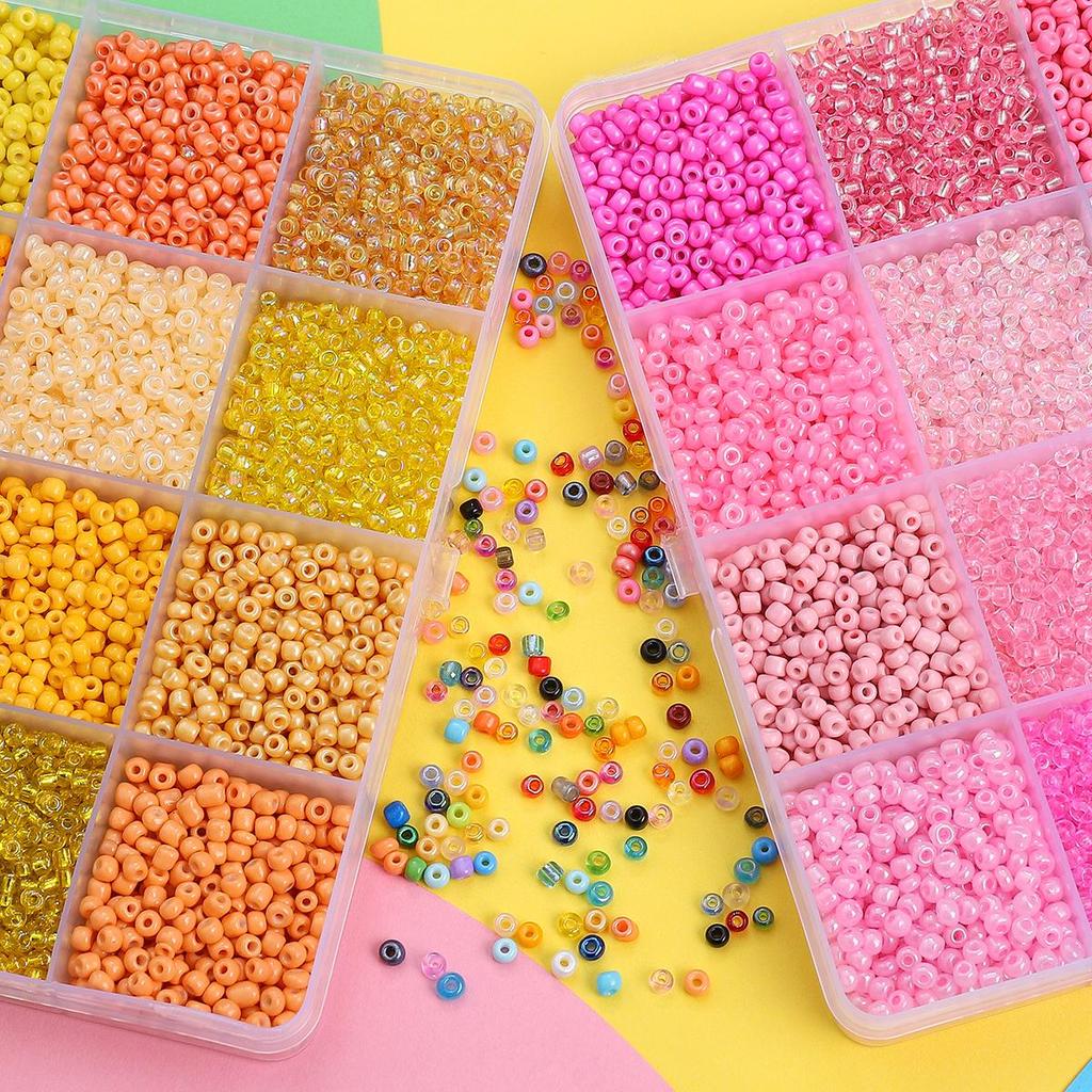 6000 шт./компл. набор бисера 3 мм, набор стеклянных бусин для DIY, аксессуары для изготовления ювелирных изделий, очаровательные бусины