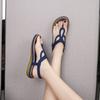 2024 летние новые плетеные сандалии женские простые и легкие повседневные сандалии на плоской подошве с большим носком