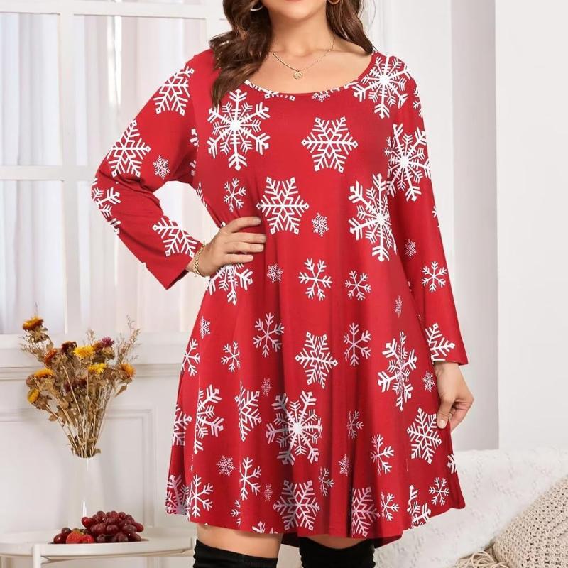 GMXIA Женская мода весенне-осенние повседневные платья с длинным рукавом и круглым вырезом