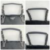 PRADA Tessuto Nylon Hand Tote Bag Shoulder Bag Triangle Logo Plate Silver Hardware Saffiano Leather Black A4 Size