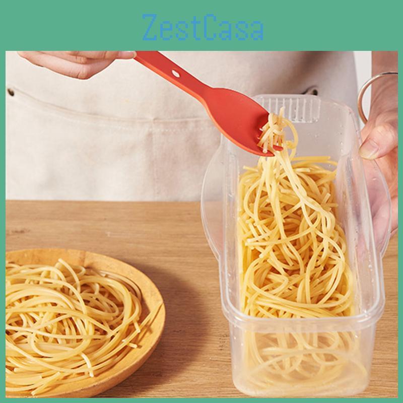 Microwave Pasta Strainer Cooker With Heat Resistant Pasta Steamer With Lid Spaghetti Noodle Cooking Box Kitchen Accessories