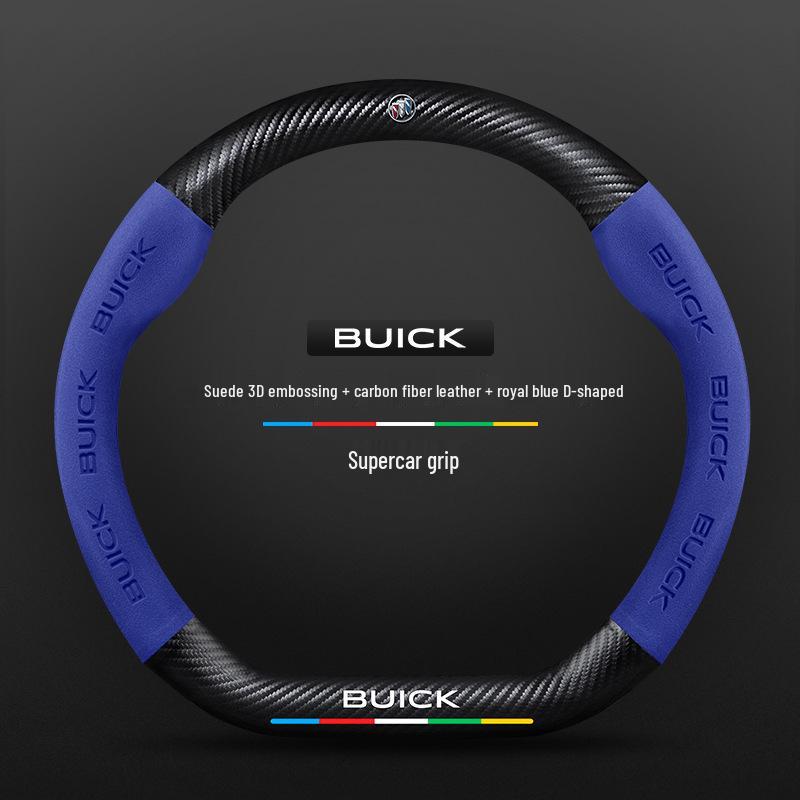 Genuine Leather Steering Wheel Cover for Buick: Encore, Verano, Excelle, Regal, LaCrosse, GL8