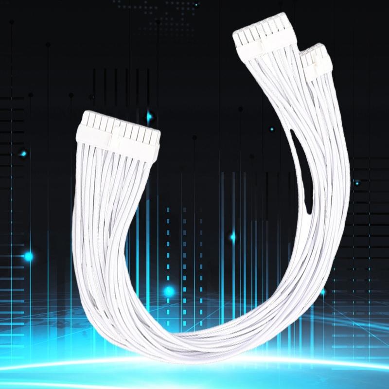 Модульный кабель питания 24PIN на 10+18PIN плетеный белый кабель для RM550X RM650X модульный шнур питания