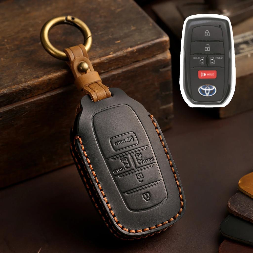 Для TOYOTA Sienna RAV4 VENZA Mirai Гибридные Автомобили Alphard PREVIA Voxy Keyless Go Брелок Кожаный Чехол для Автомобильного Ключа Набор Брелков