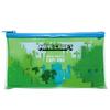 K Company Minecraft Vinyl Flat Pouch Blue X W20 X (Paper Craft) MCT-PVF-BL H11.5 D1.8cm