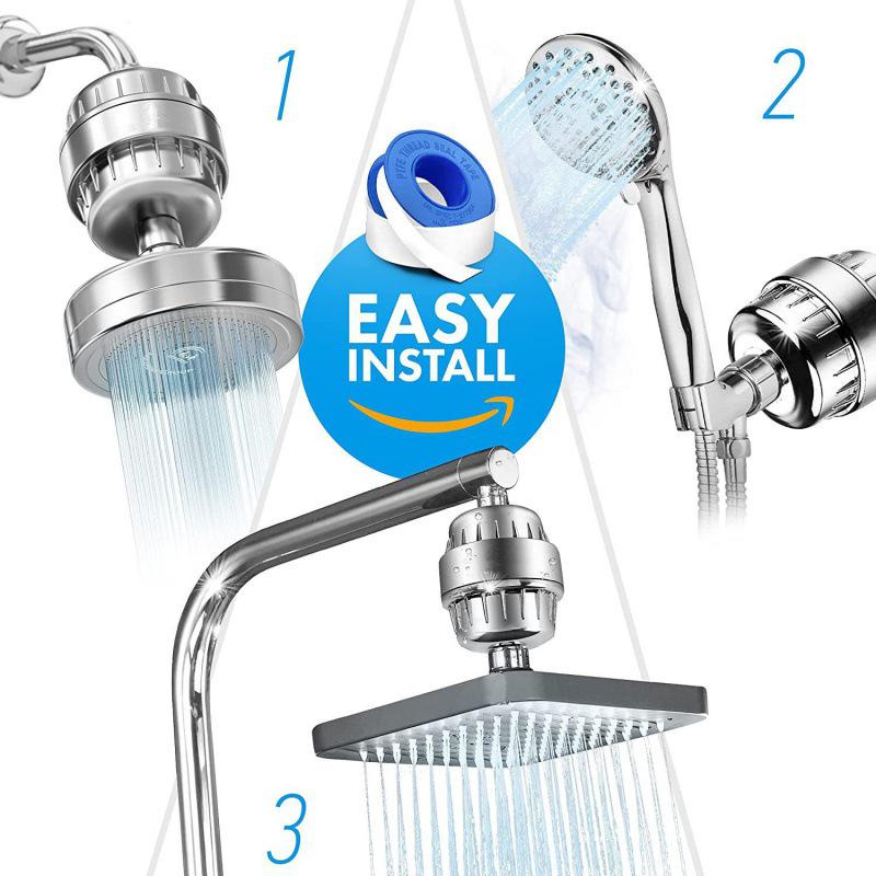 Premium Shower Filter Set: 10-15 Layers, 17-25 Levels, Water Purification Core for Enhanced Shower Experience