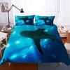 3D одинарный/двойной комплект постельного белья с изображением акулы, пододеяльник с морскими животными, 2/3 шт. AU180 * 210, полный размер, мягкий домашний текстиль для комнаты мальчиков