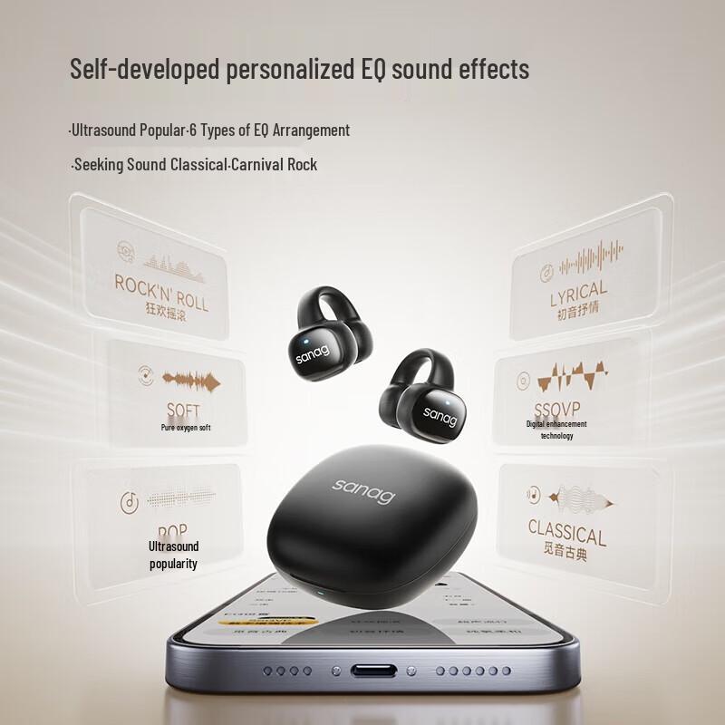 SANAG S5S Ear Clip Sport Bluetooth Earbuds