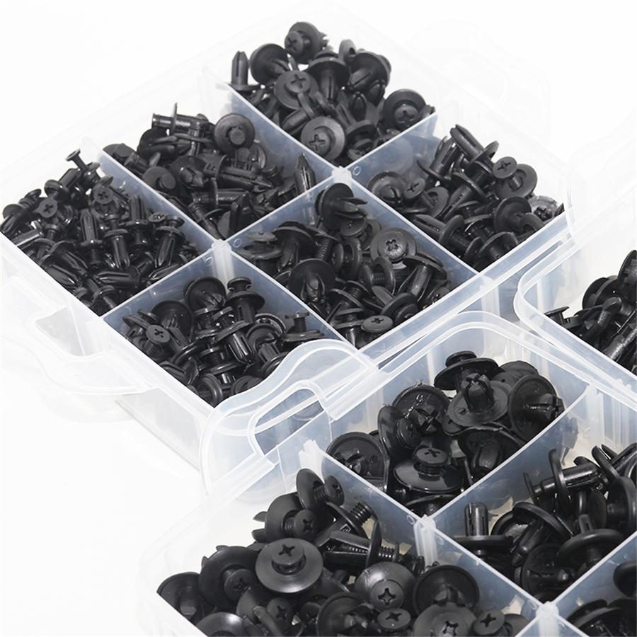 635pcs Boxed Fasteners Car Side Skirt Bumper Fender Door Trim Retainer Clips Set