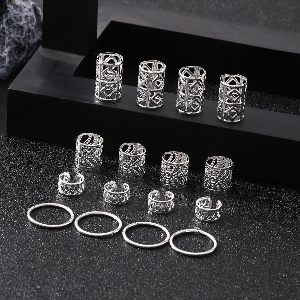 80 шт. Металлические зажимы для манжет, дреды, бусины, плетение волос, трубки для косичек, выдолбленные украшения для волос