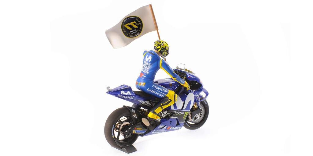 Minichamps Yamaha 2018 MotoGP Гран-при Каталонии Росси в комплекте 1/12 YZR-M1 "MOVISTAR YAMAHA" #46 V. Фигура/Флаг