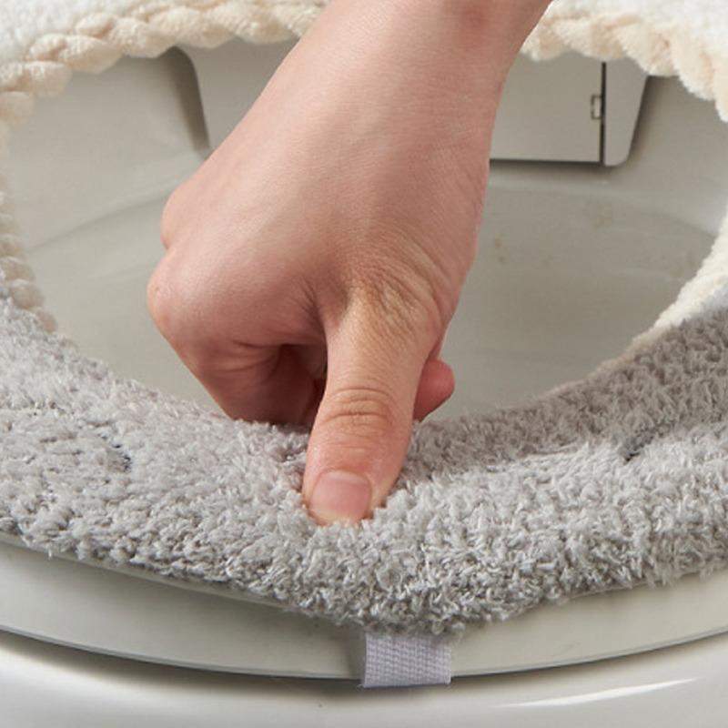 Чехол на сиденье унитаза, мягкий теплый моющийся коврик для подушки, многоразовые зимние подушечки для унитаза