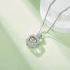 5mm Gra Moissanite Pass Test Diamond 18k White Gold Pendant Necklaces Engagement 925 Sterling Silver Jewelry