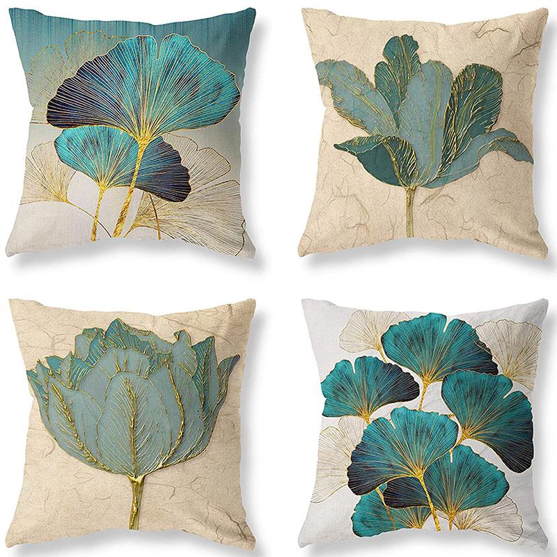 Ретро Американский Растительный Цветочный Принт Льняная Наволочка Гостиная Диван Автомобильная Подушка Подушка