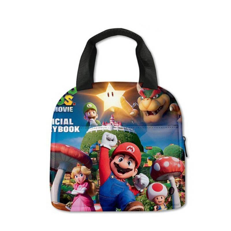 Mario Brothers Lunch Bag For Elementary School Students, Insulated And Waterproof, American Style