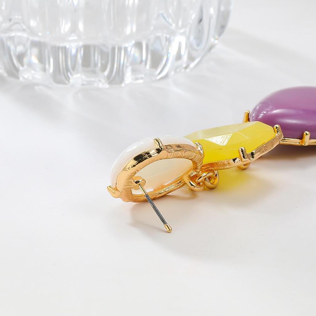 Весенние серьги из богемской смолы: Красочный, преувеличенный европейский и американский стиль для женщин