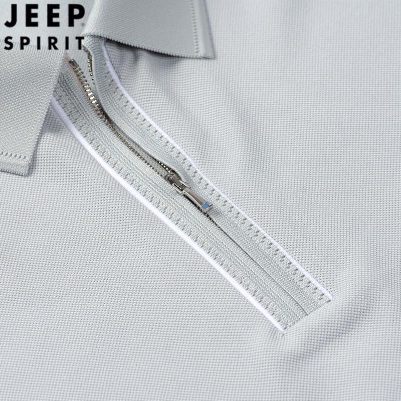 Мужская антибактериальная футболка-поло JEEP SPIRIT с молнией на половину