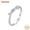 Tancise Classic 925 Sterling Silver Zircon Ring Ladies Jewelry Wedding Promise Party Gift