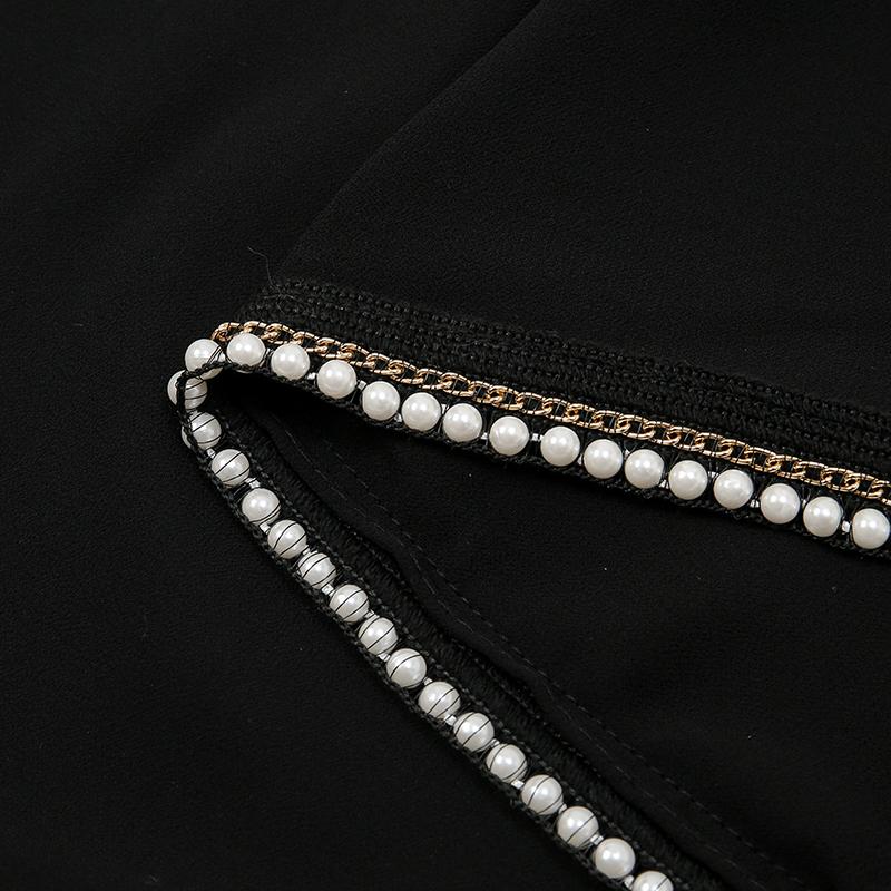 Новый Рамадан Шифоновый Хиджаб Шарф с Жемчужными Бусинами Мусульманский Хиджаб с Цепочкой Однотонные Длинные Шали Головной Платок Обмотки Исламская Повязка на Голову