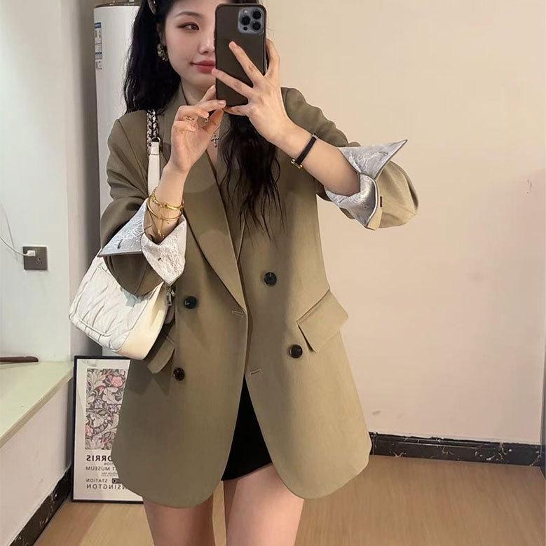 Petite Women's High-End Korean Style Loose Suit Jacket - 2025 Spring/Autumn Collection