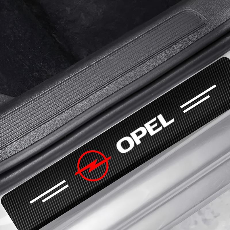 4pcs New Car-3D Carbon Flber Car Door SIll Protector Scratch Proof Tape For Opel Insignia Astra Antara Meriva Zafira H G Corsa FG8