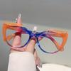 Стильные оптические оправы «кошачий глаз» женские новые разноцветные оправы очки, блокирующие синий свет, модные лоскутные солнцезащитные очки