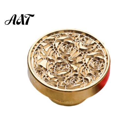 Letter Wax Seal Stamp Stamp, Vintage Plant Pattern Head, Durable Envelope Sealing Copper Head Replacement, for And Greeting Cards Journal Decoration