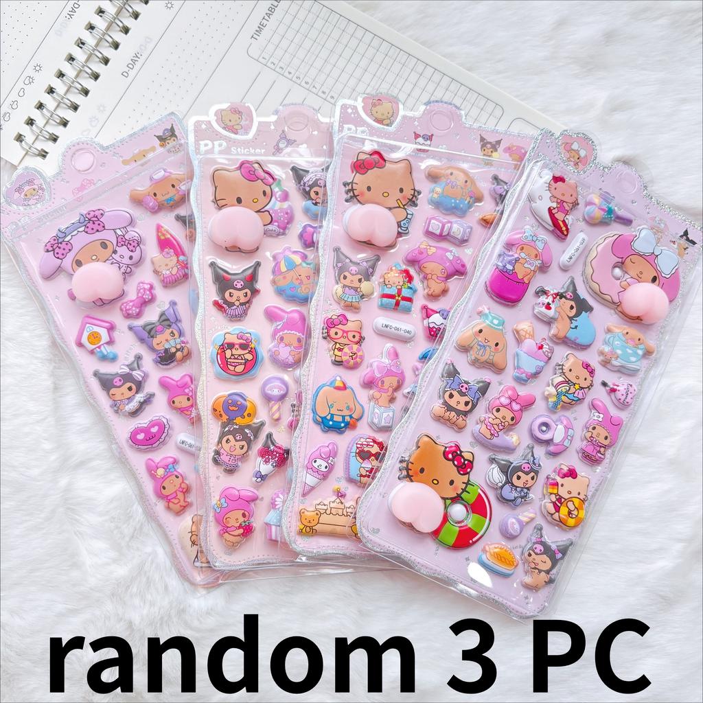 Забавные мягкие наклейки-пузыри Sanrio с ягодицами Милая Куроми Моя Мелоди Мультяшная наклейка для чемодана, телефона Декор Каваий Для детей Развлекательные
