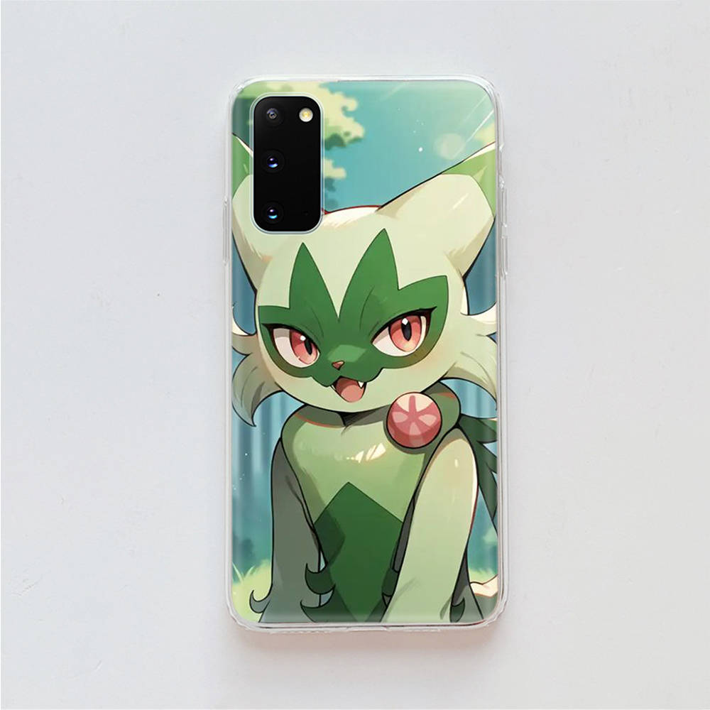 AP8 Sprigatito Pokemon Прозрачный чехол для Samsung A04 A14 A23 A34 A54 M23 M33 M52 M53 Realme 10 9 C30S C35 C55 VIVO Y02 Y21 Y33S Y51 X80 V25 Чехол
